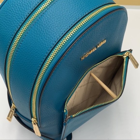 Michael Kors Adina Medium Backpack Leather Lagoon - Picture 10 of 16